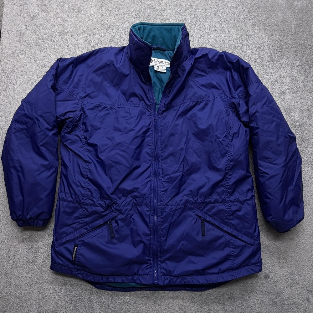 Columbia Jacket Womens XL Purple Insulated Full Zip Nylon Pockets Winter Outdoor